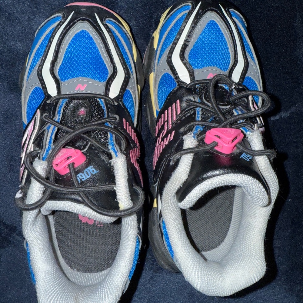 New Balance Kids' Blue and Pink Sneakers